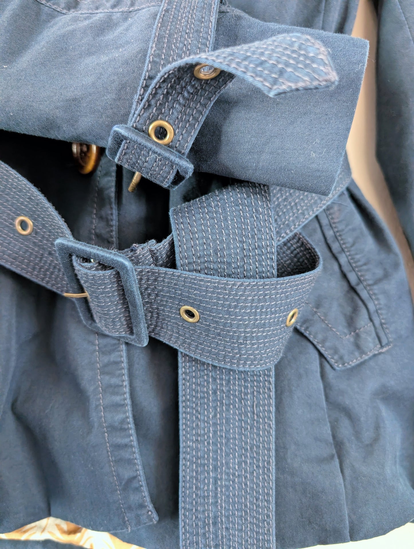 water resistant cropped trench coat