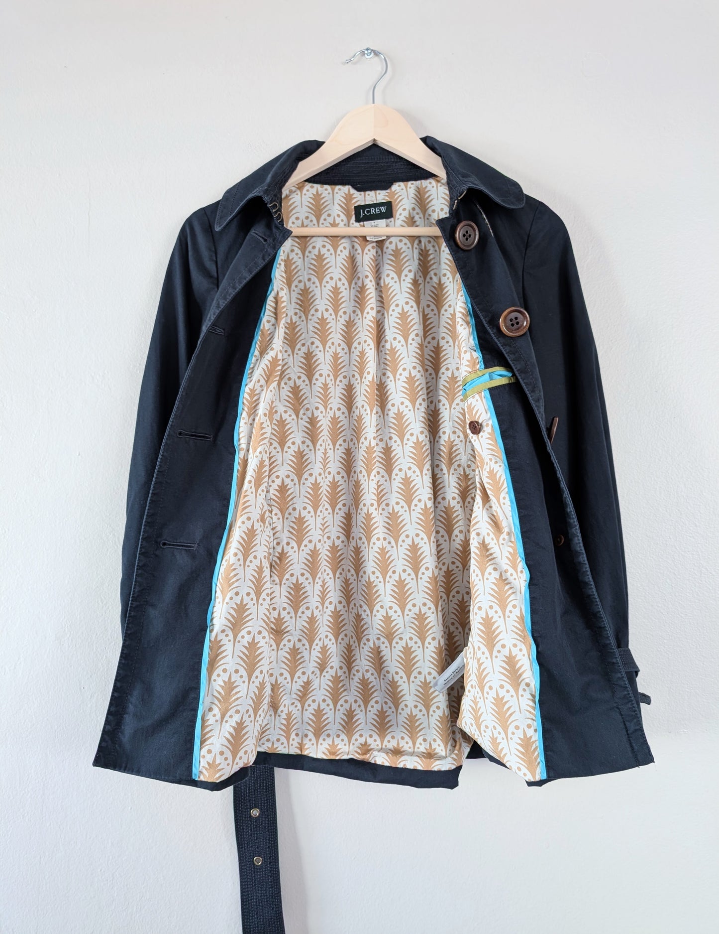 water resistant cropped trench coat