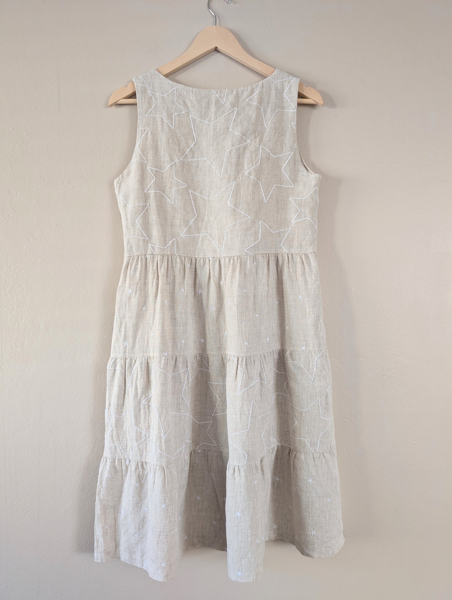 Daniel & Mayer linen dress with embroidered stars