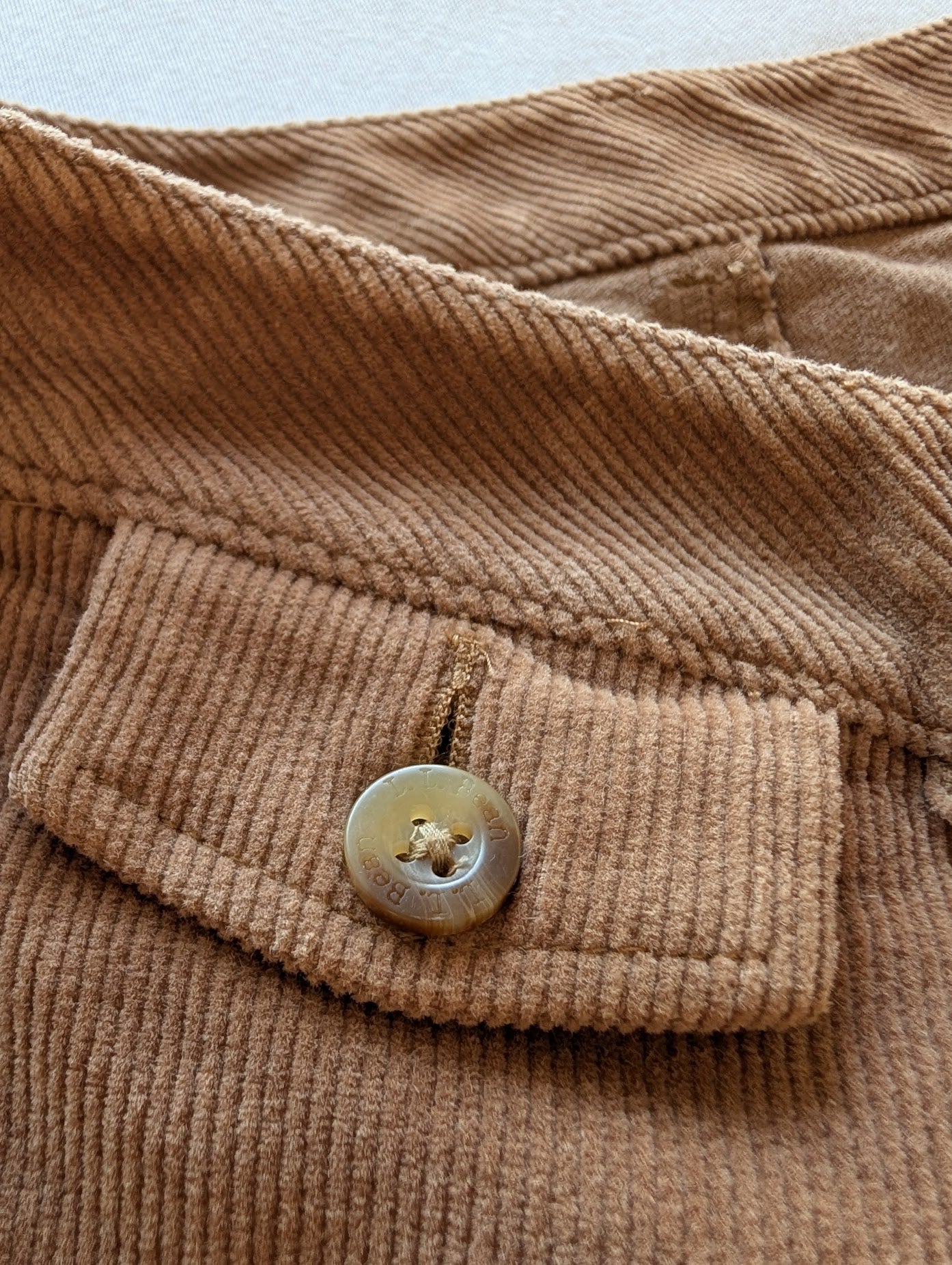 vintage corduroy midi skirt in brown