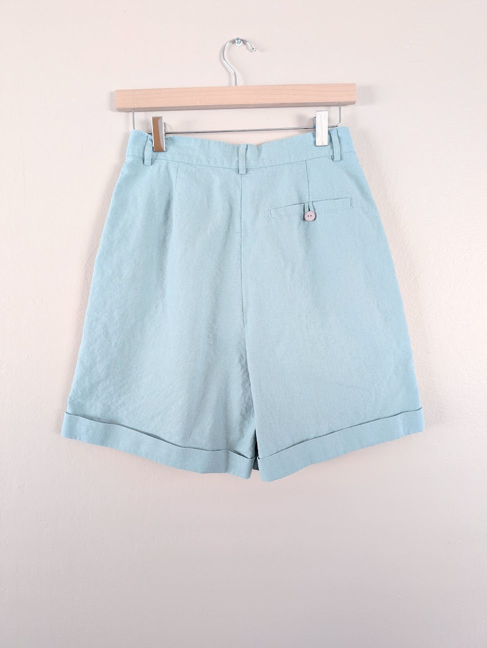 mint green vintage tailored shorts