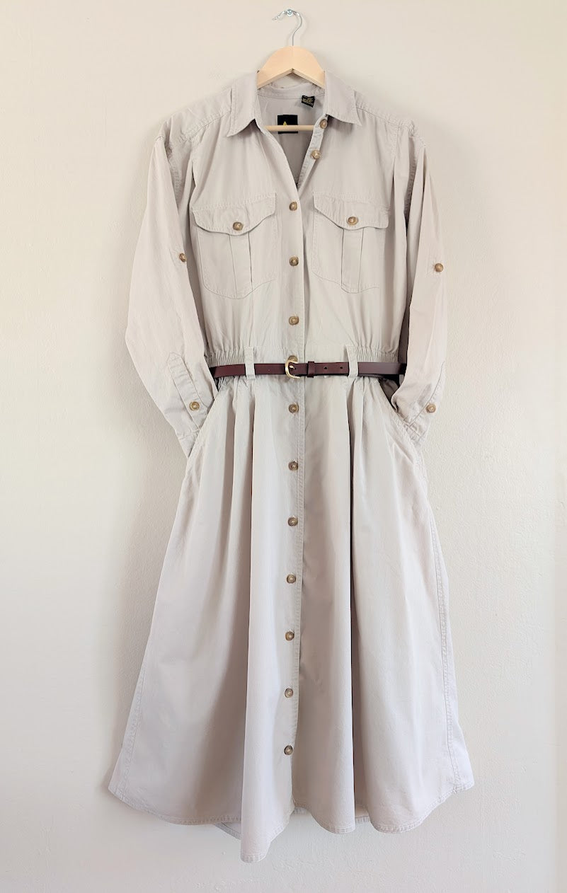 vintage safari trench dress