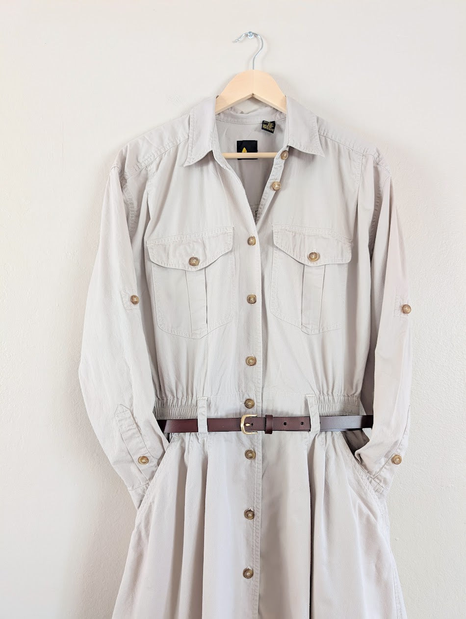 vintage safari trench dress