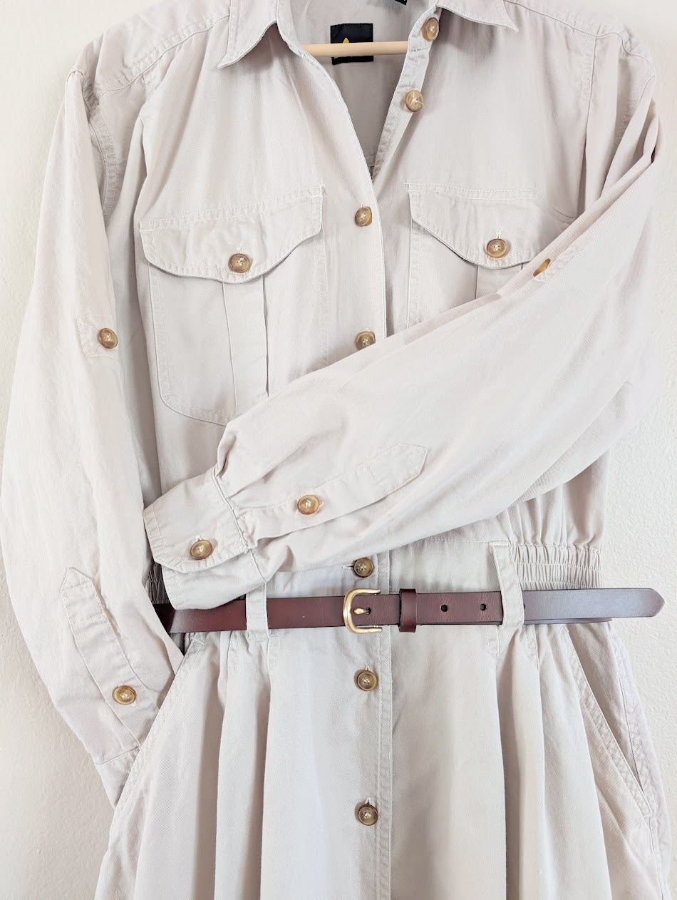 vintage safari trench dress
