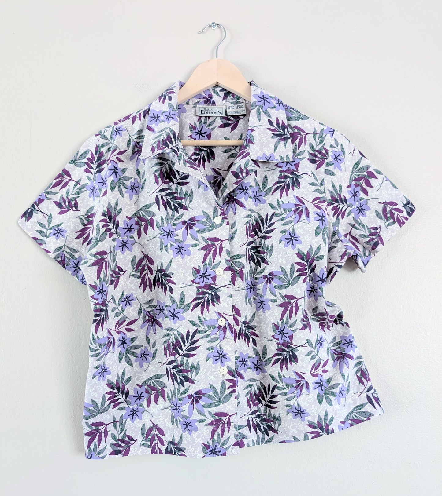 vintage purple hawaiian shirt
