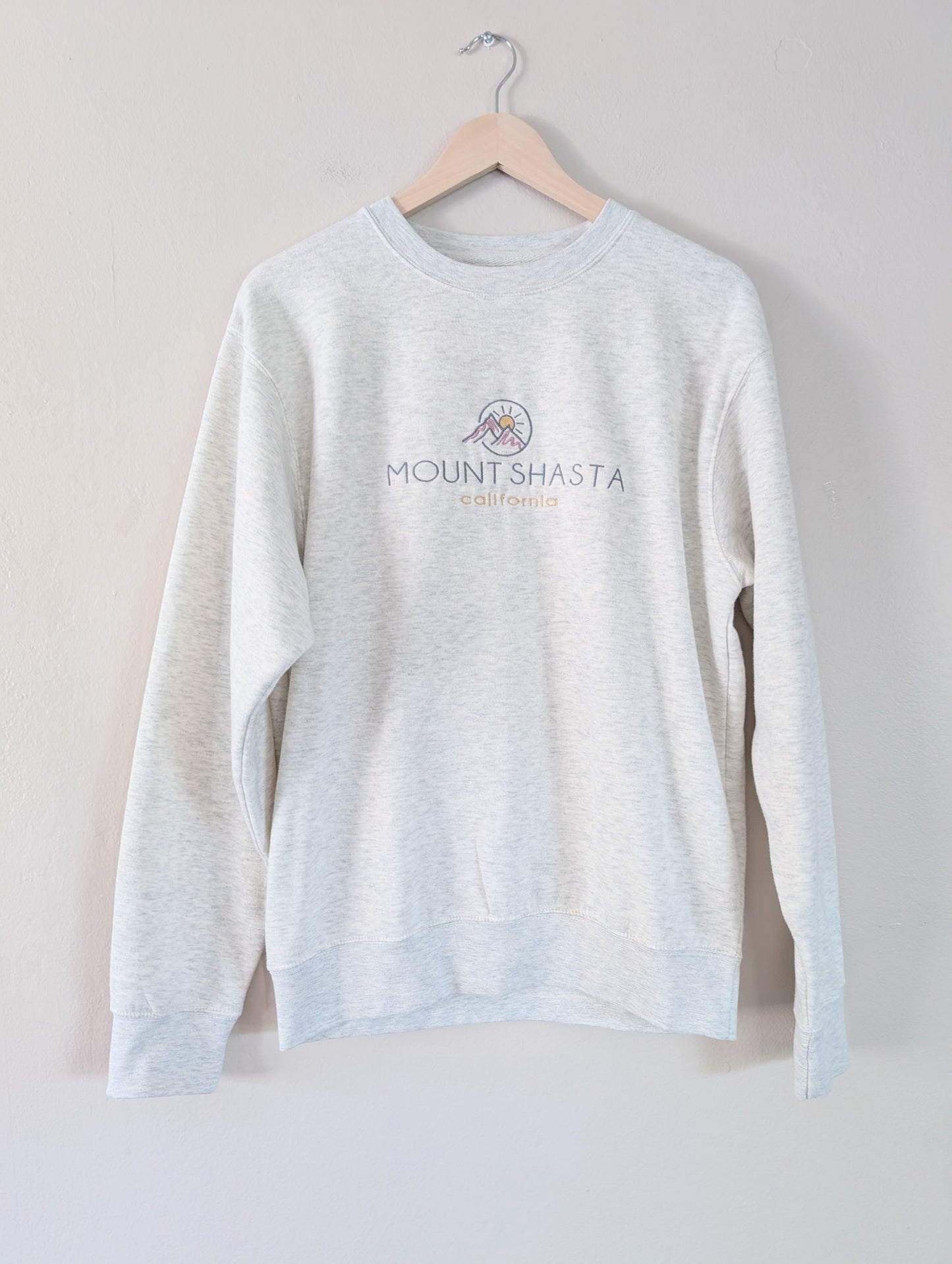 oatmeal mount shasta crewneck sweater