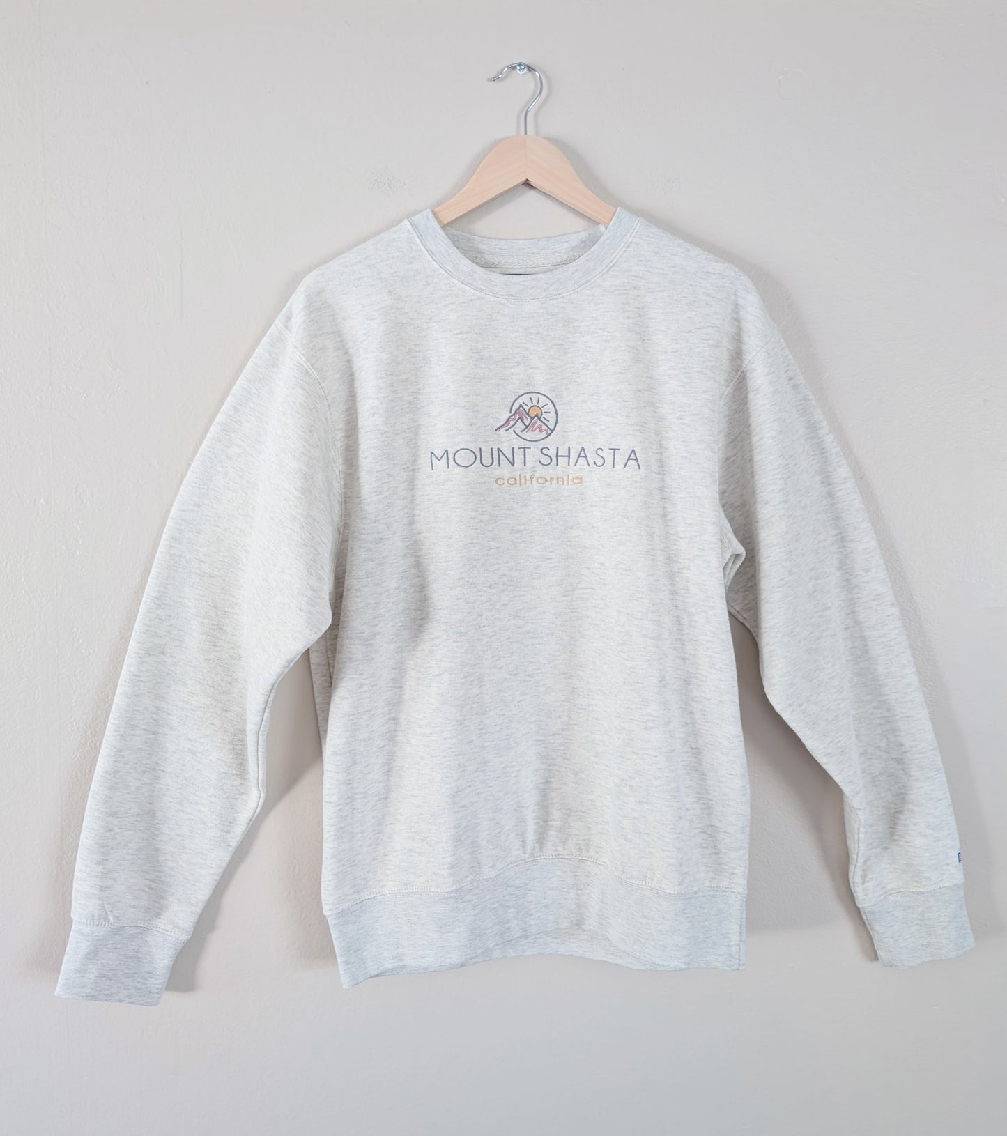 oatmeal mount shasta crewneck sweater