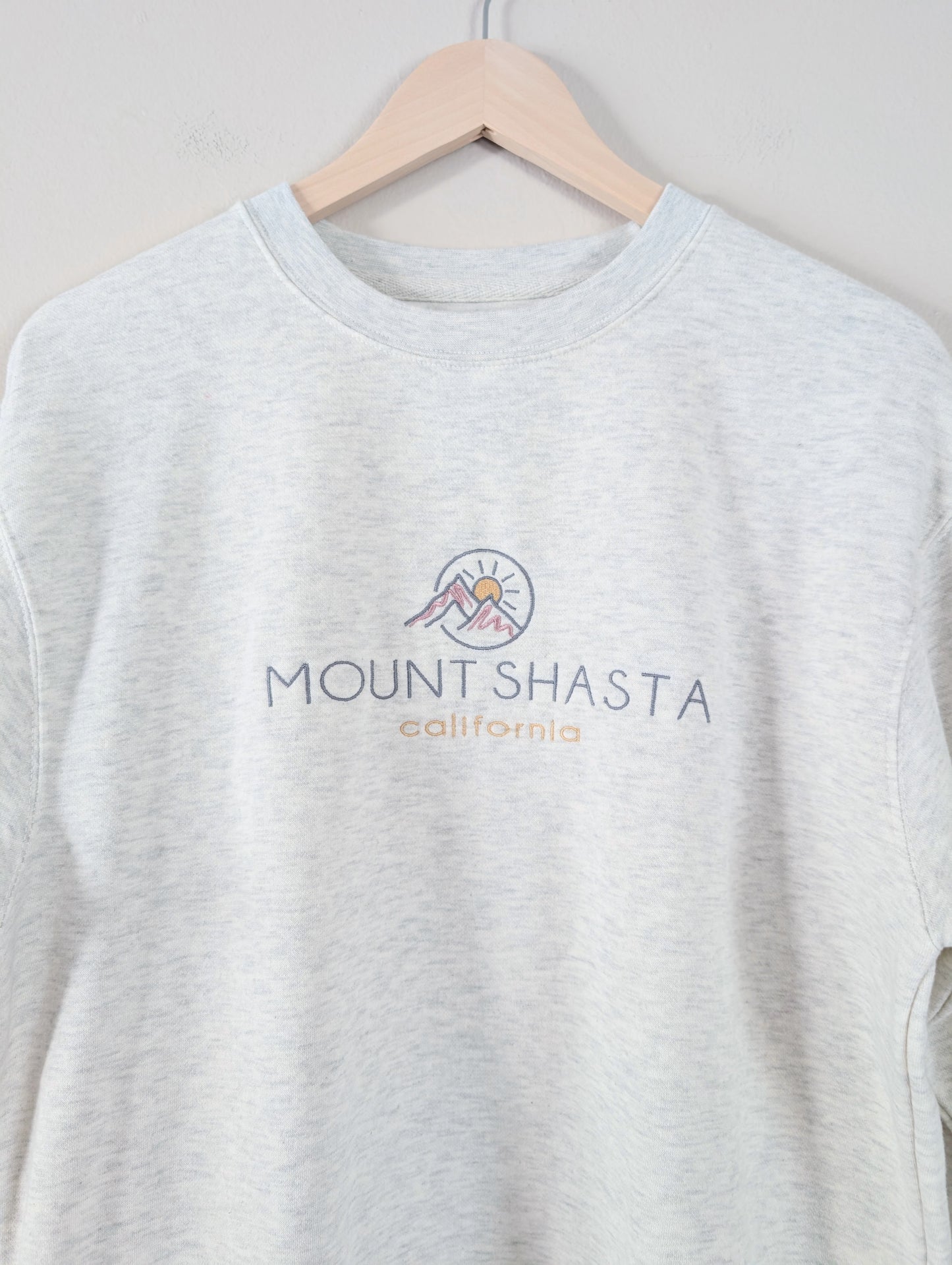 oatmeal mount shasta crewneck sweater