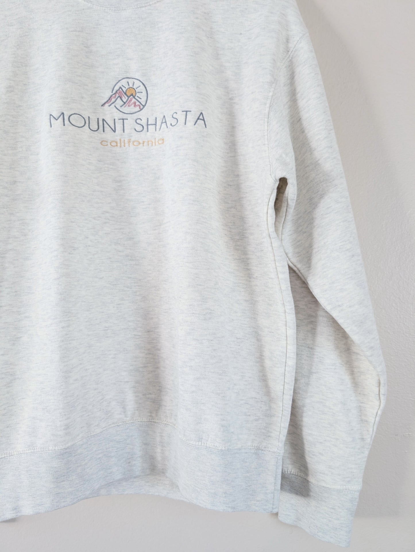 oatmeal mount shasta crewneck sweater