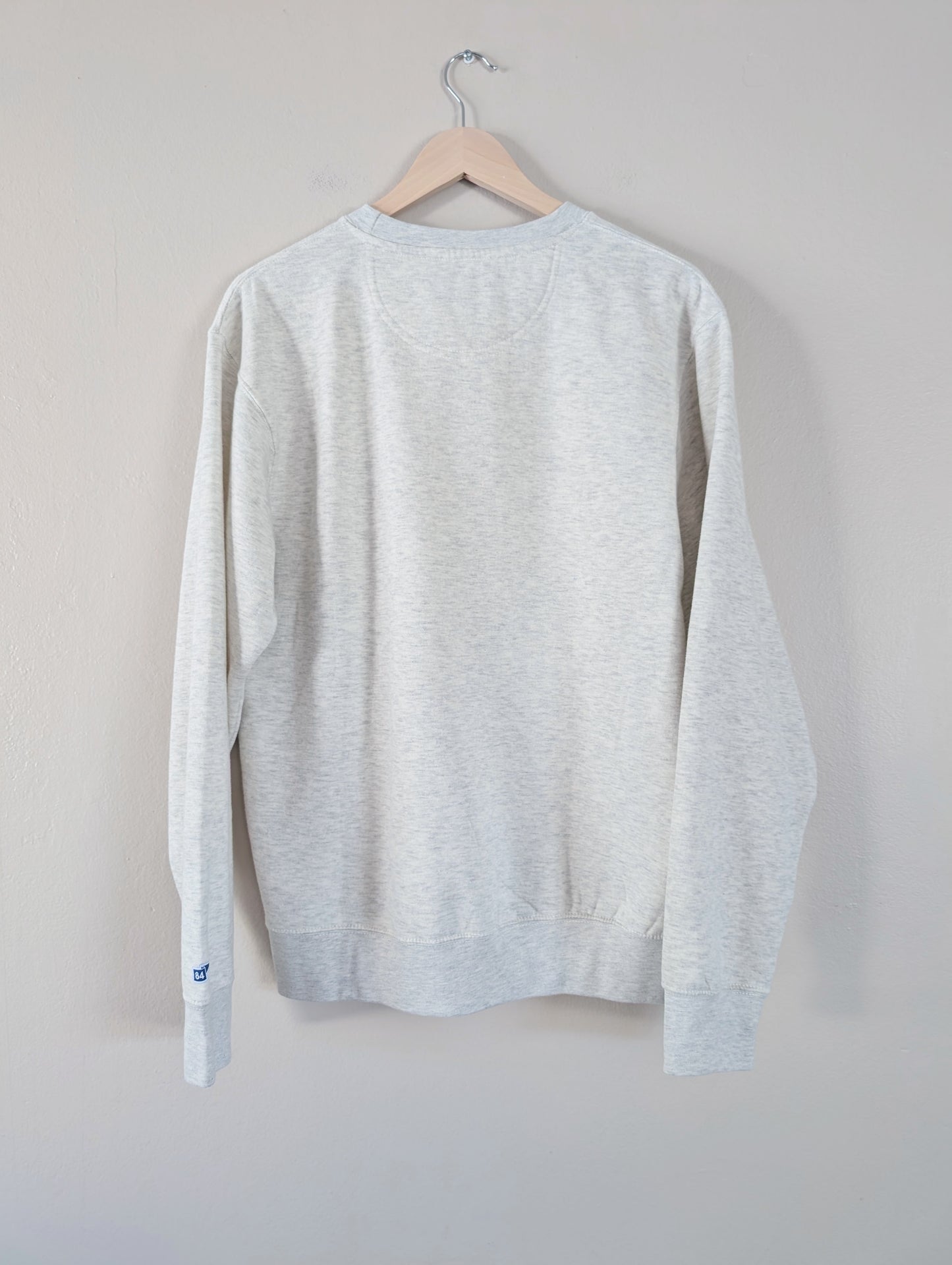 Ultra Soft Oatmeal Heather Embroidered Crewneck Sweatshirt (S)