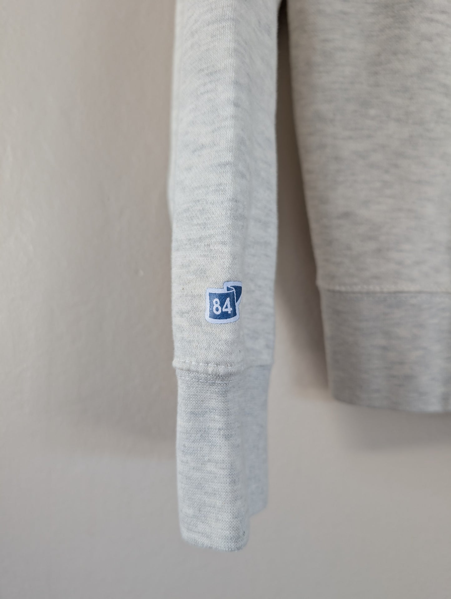Ultra Soft Oatmeal Heather Embroidered Crewneck Sweatshirt (S)