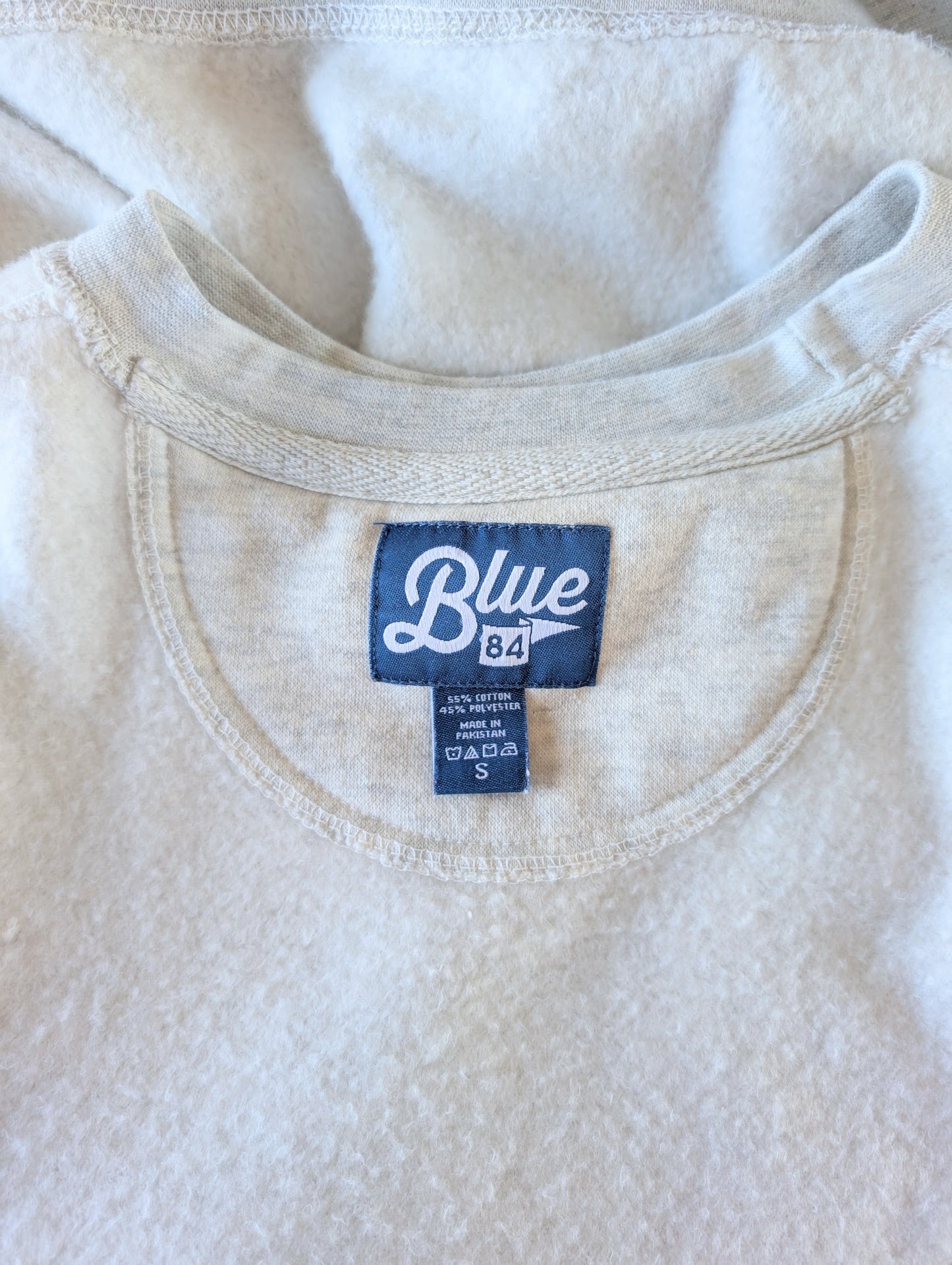 Ultra Soft Oatmeal Heather Embroidered Crewneck Sweatshirt (S)