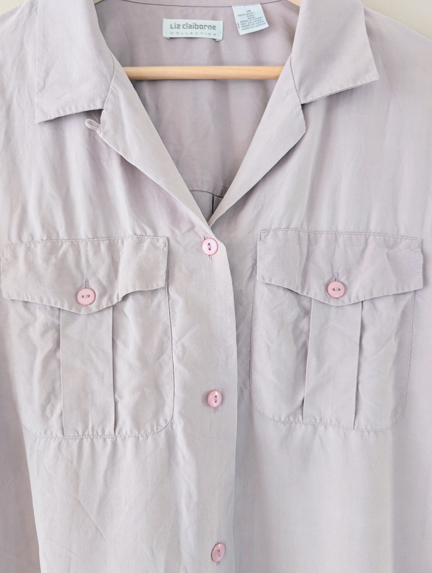 100% Silk Button Up Short Sleeve Shirt (14)