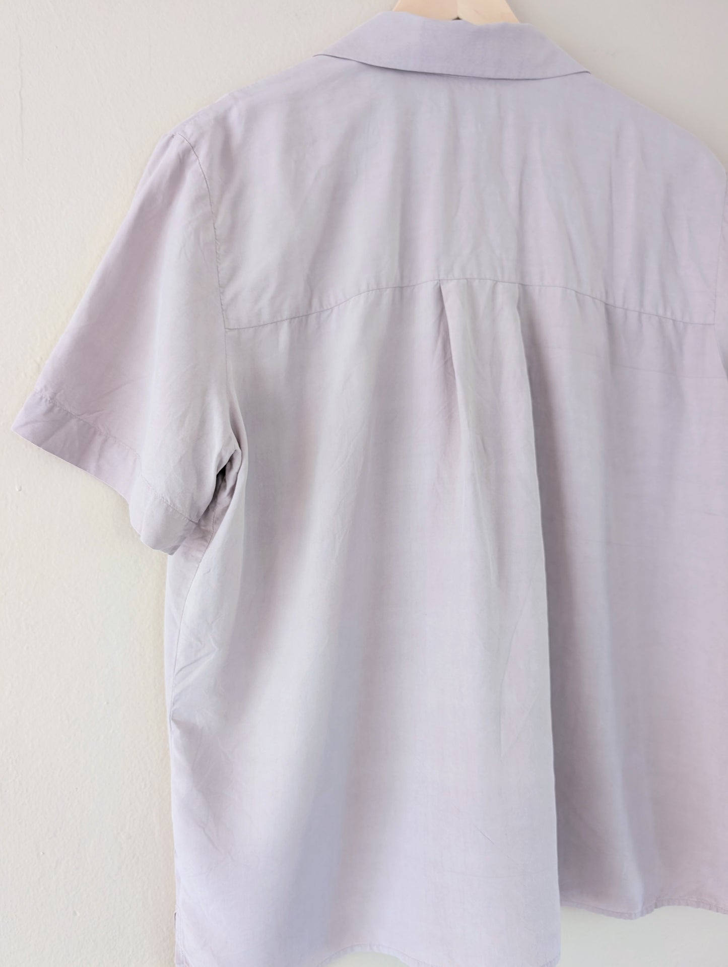 100% Silk Button Up Short Sleeve Shirt (14)
