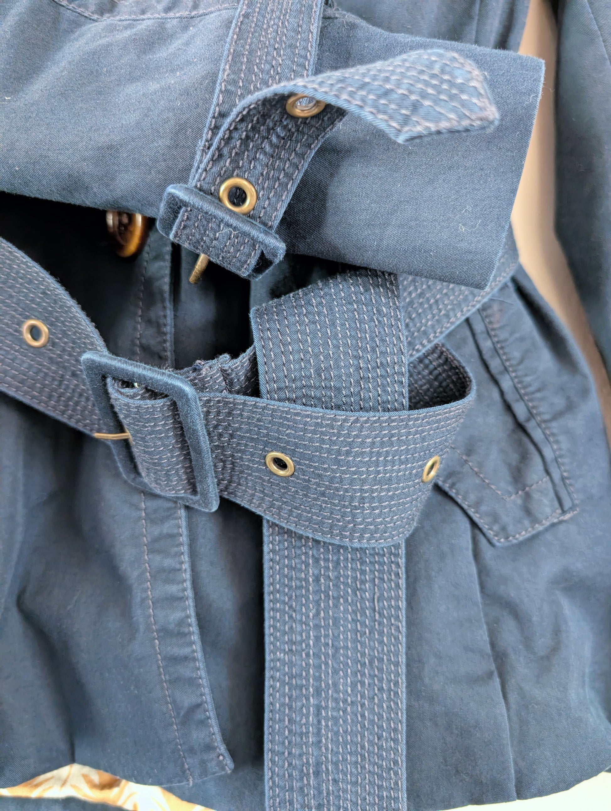 water resistant cropped trench coat