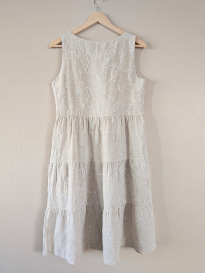Daniel & Mayer linen dress with embroidered stars
