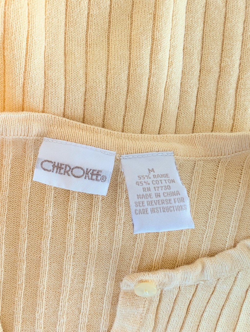 vintage butter yellow cardigan