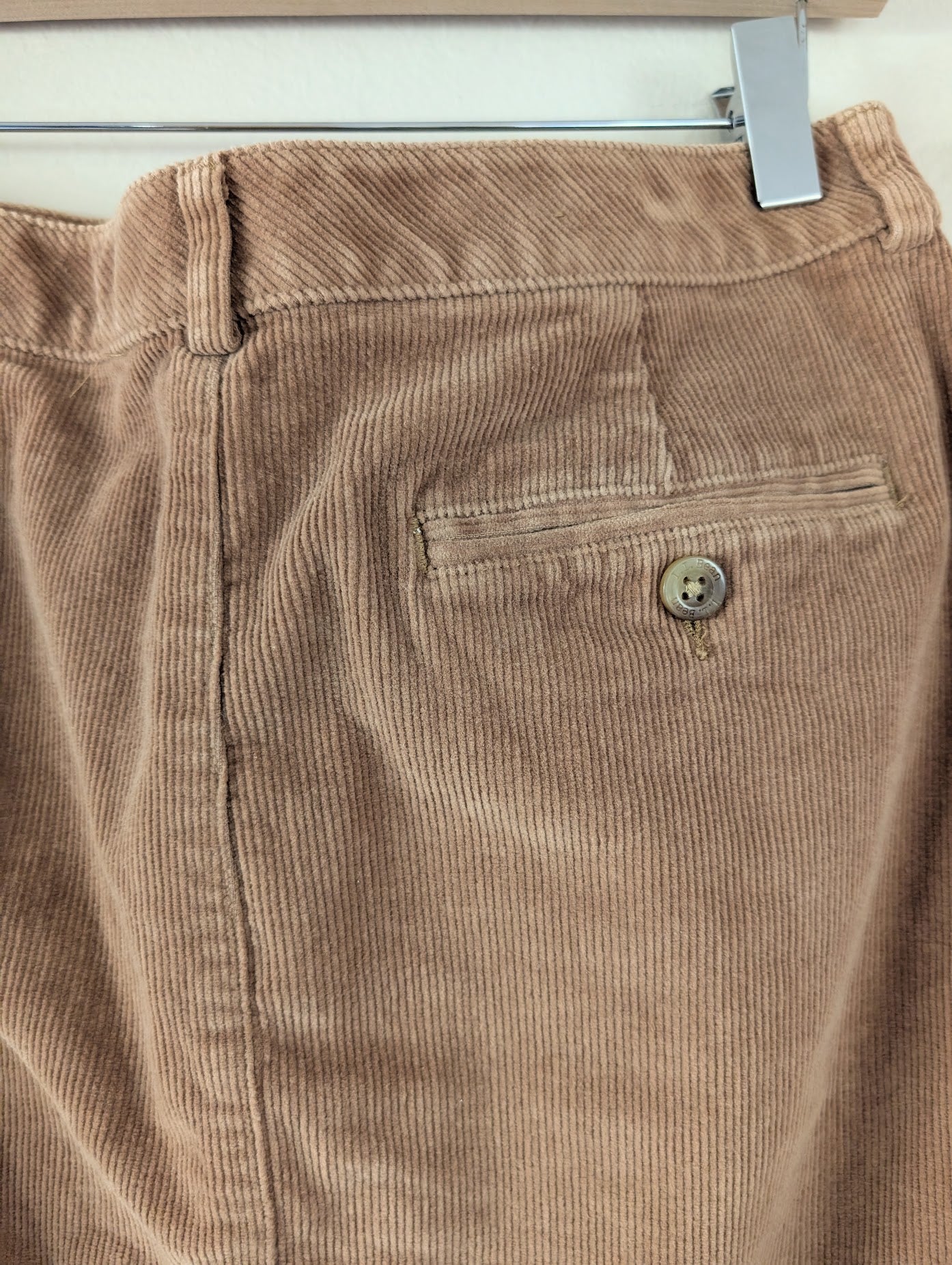 vintage corduroy midi skirt in brown