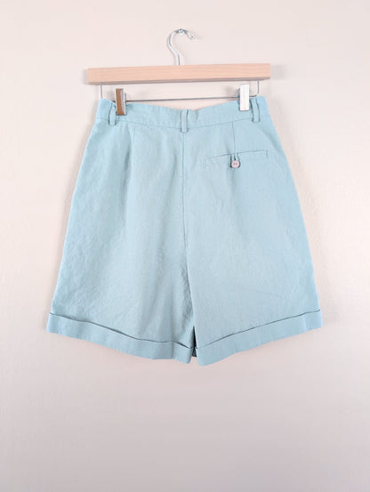 mint green vintage tailored shorts