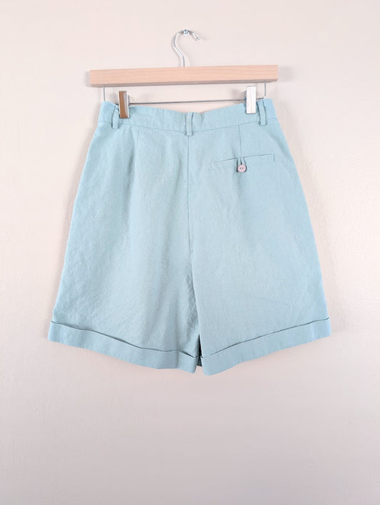 mint green vintage tailored shorts