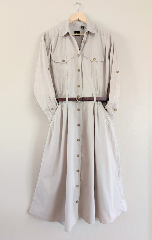 vintage safari trench dress