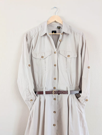 vintage safari trench dress