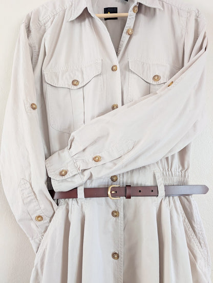 vintage safari trench dress