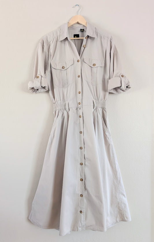 vintage safari trench dress