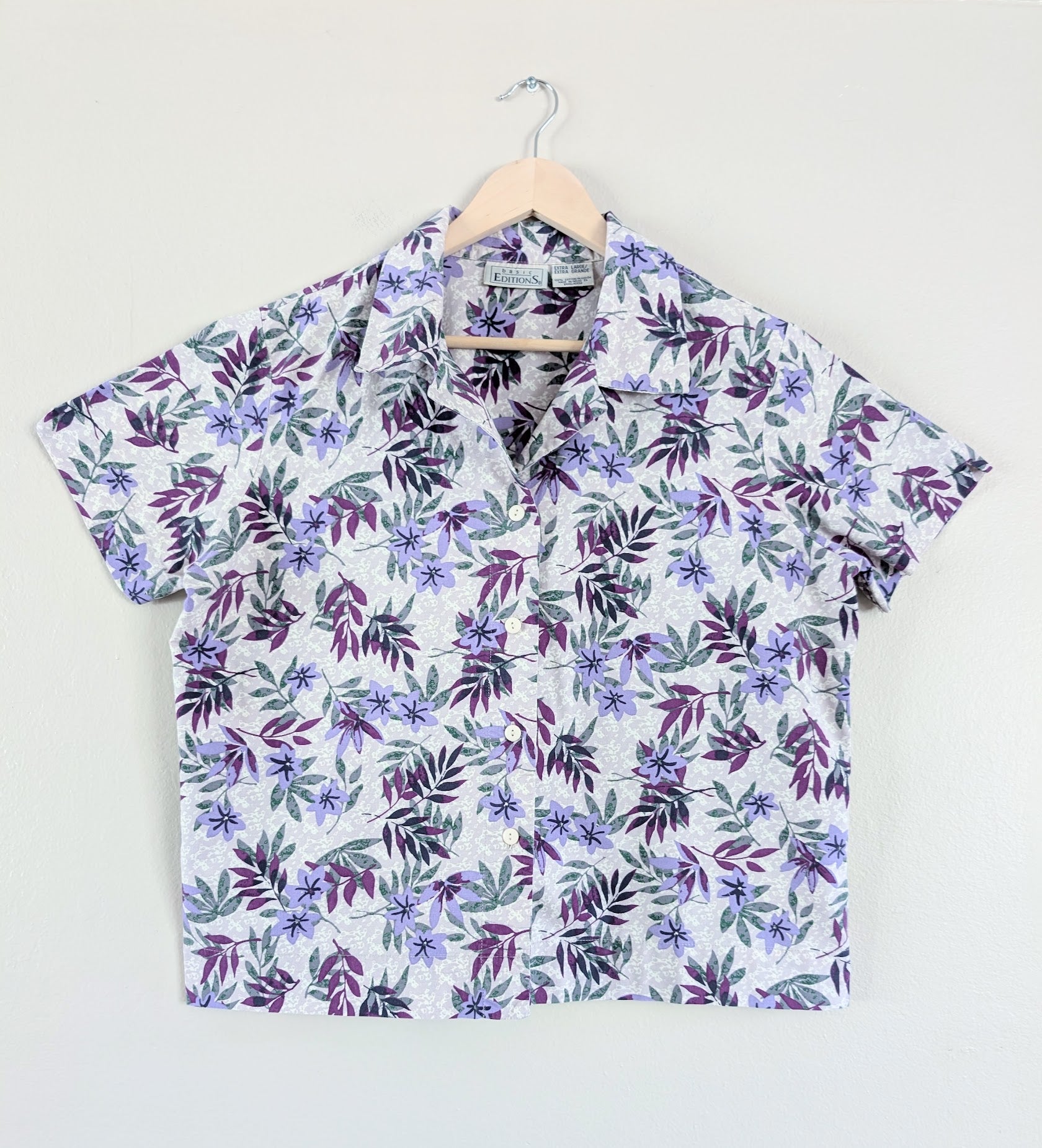 vintage floral camp shirt