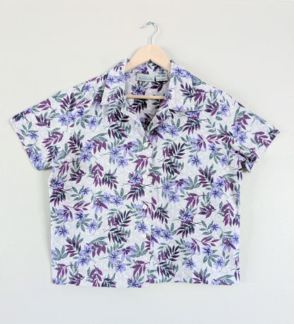 vintage floral camp shirt