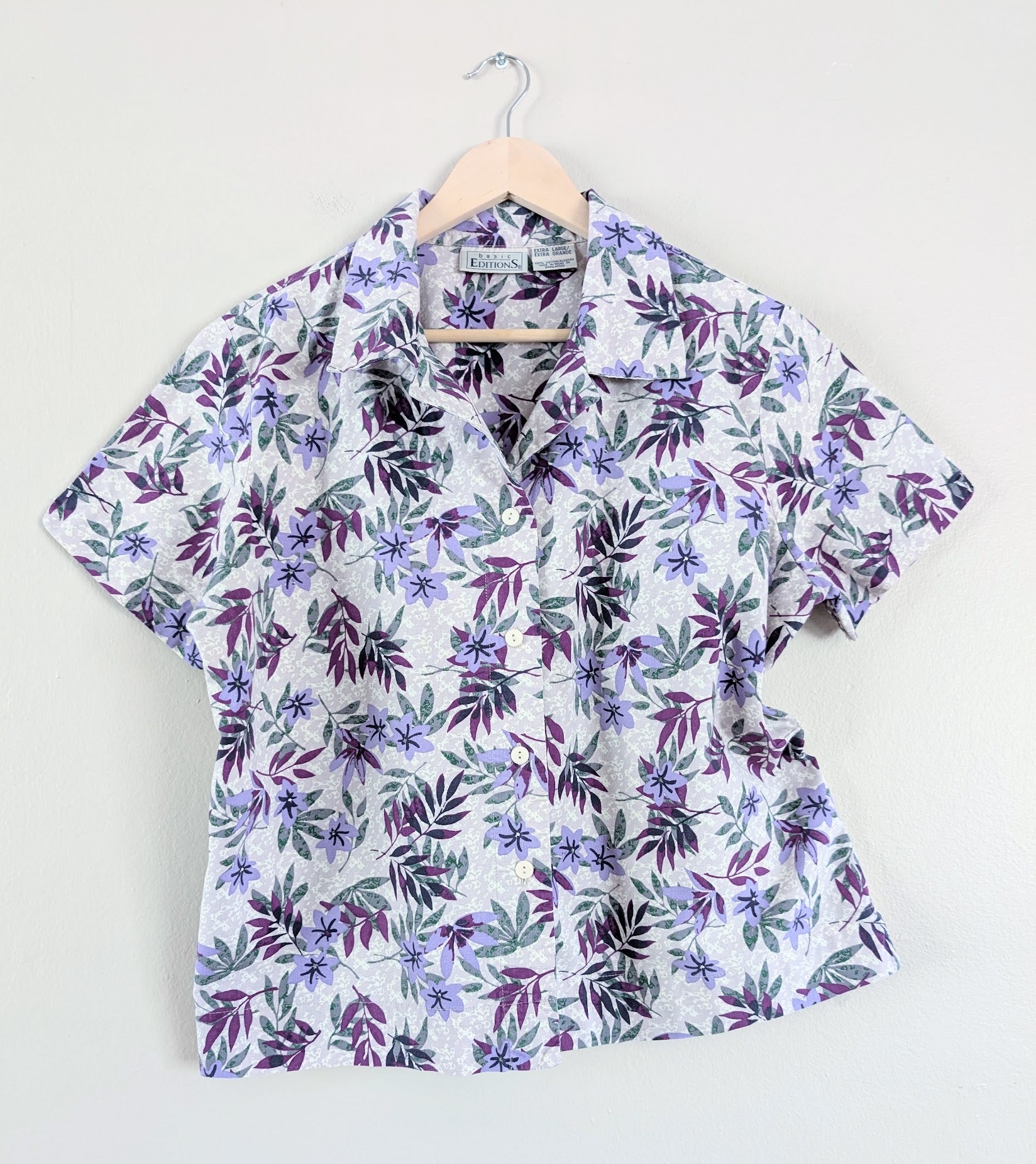 vintage purple hawaiian shirt