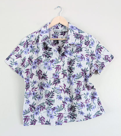 vintage purple hawaiian shirt