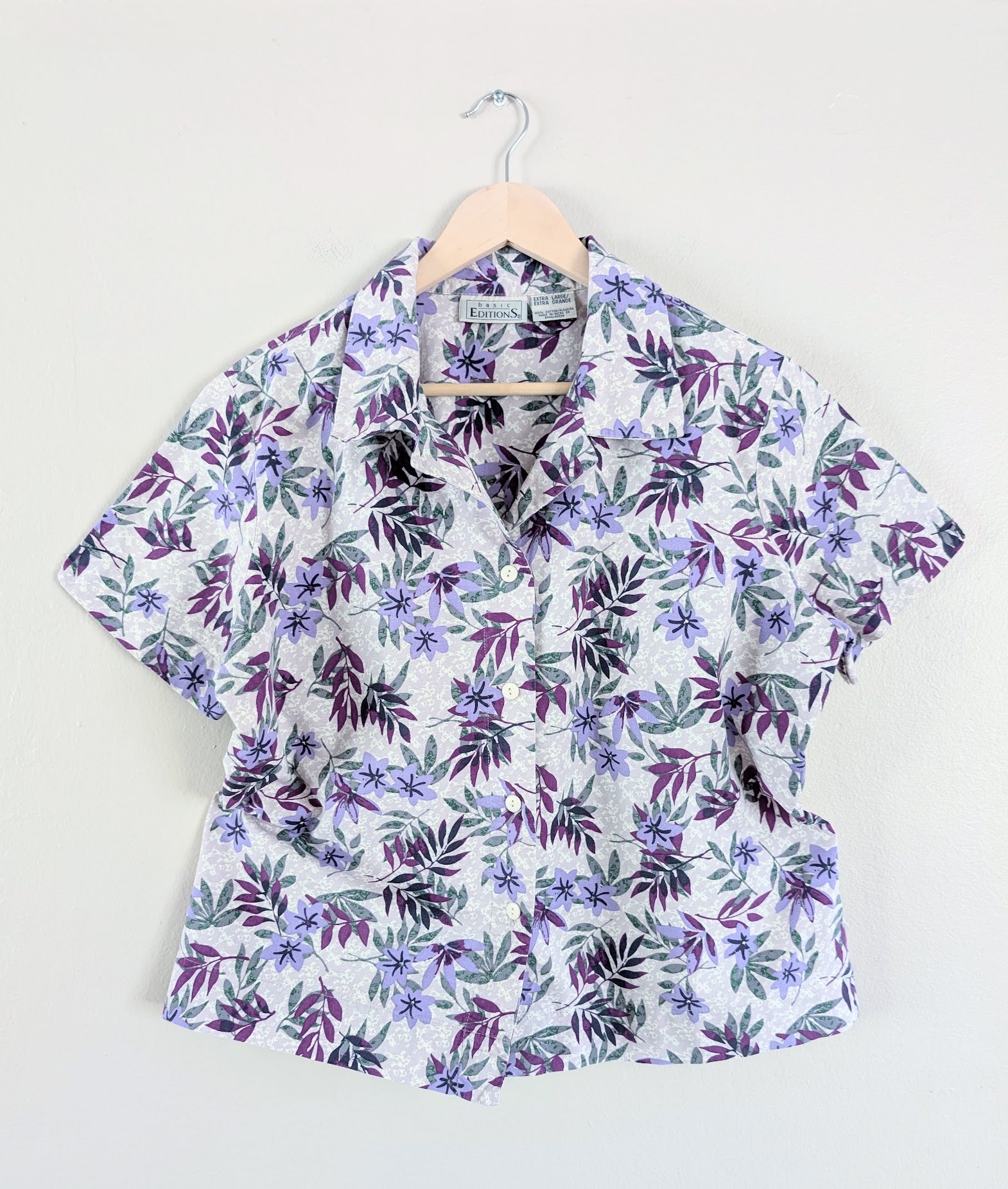vintage floral camp shirt