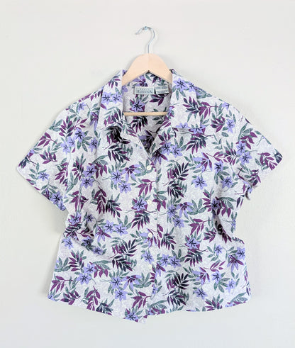 vintage floral camp shirt