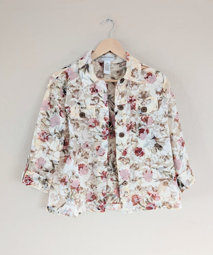 Floral Burnout Button Up Shirt (PM)