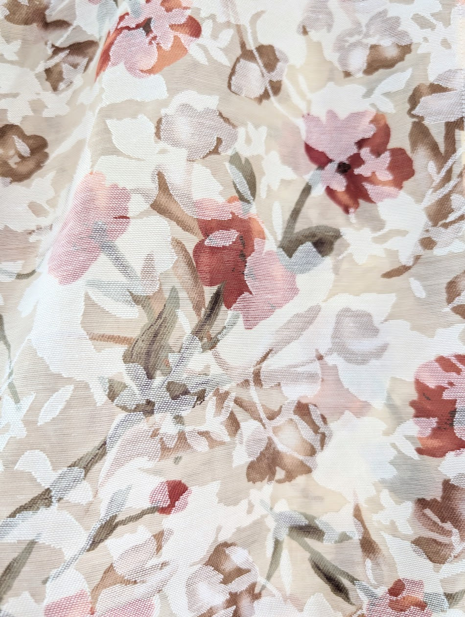 Floral Burnout Button Up Shirt (PM)