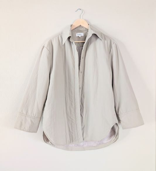 Oversized Nylon Jacket in Taupe (S)