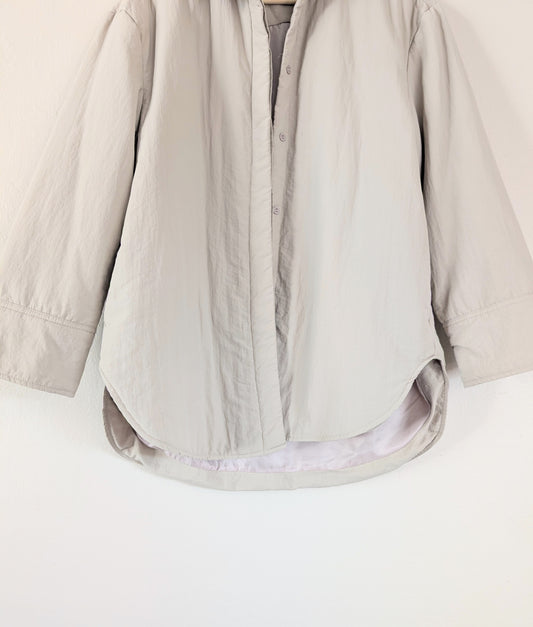 Oversized Nylon Jacket in Taupe (S)