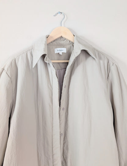 Oversized Nylon Jacket in Taupe (S)