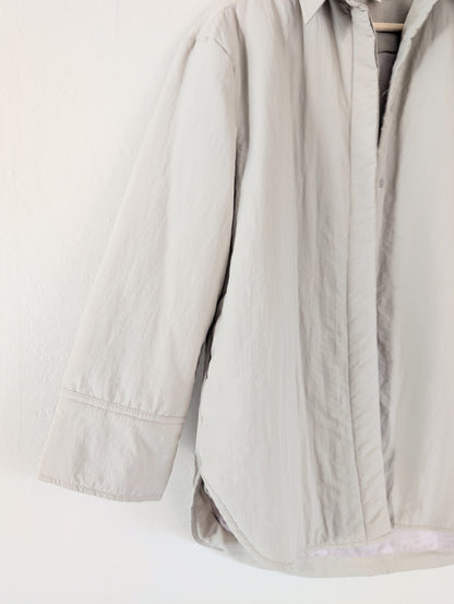Oversized Nylon Jacket in Taupe (S)