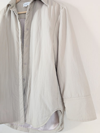 Oversized Nylon Jacket in Taupe (S)