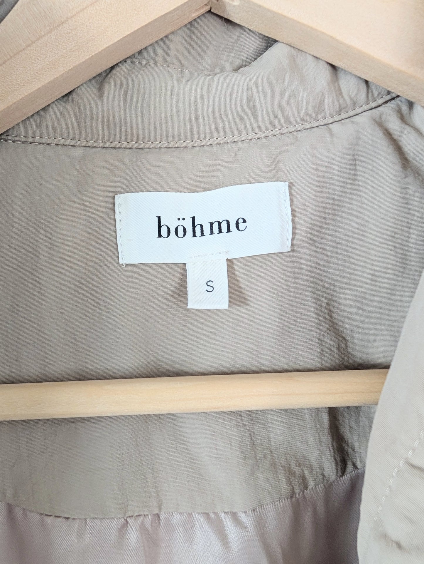 Oversized Nylon Jacket in Taupe (S)