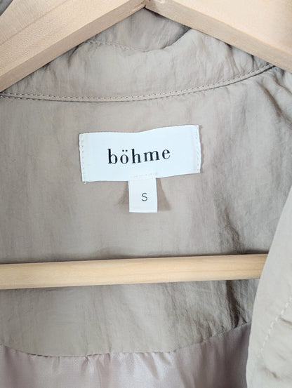Oversized Nylon Jacket in Taupe (S)
