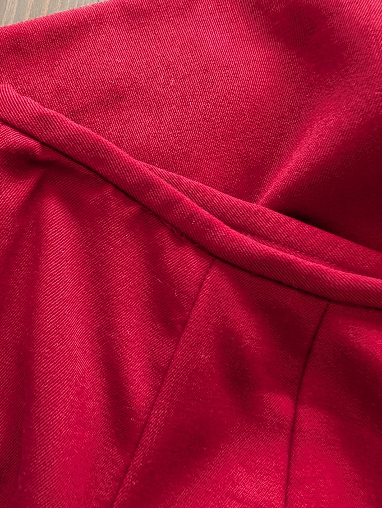 Close-up of red fabric texture