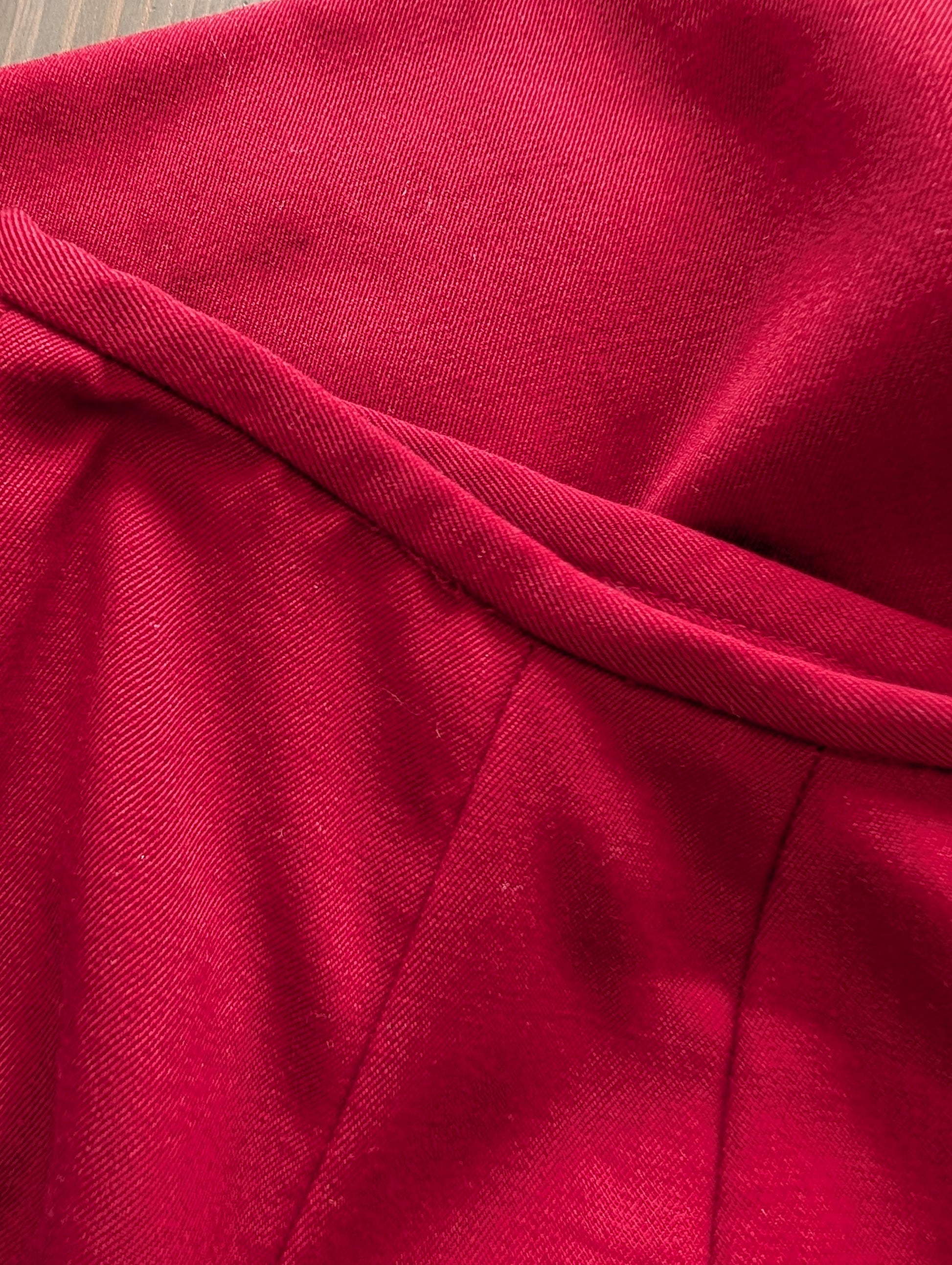 Close-up of red fabric texture