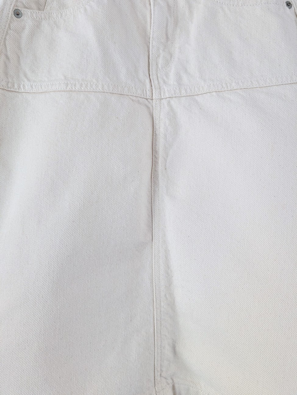 white denim midi skirt