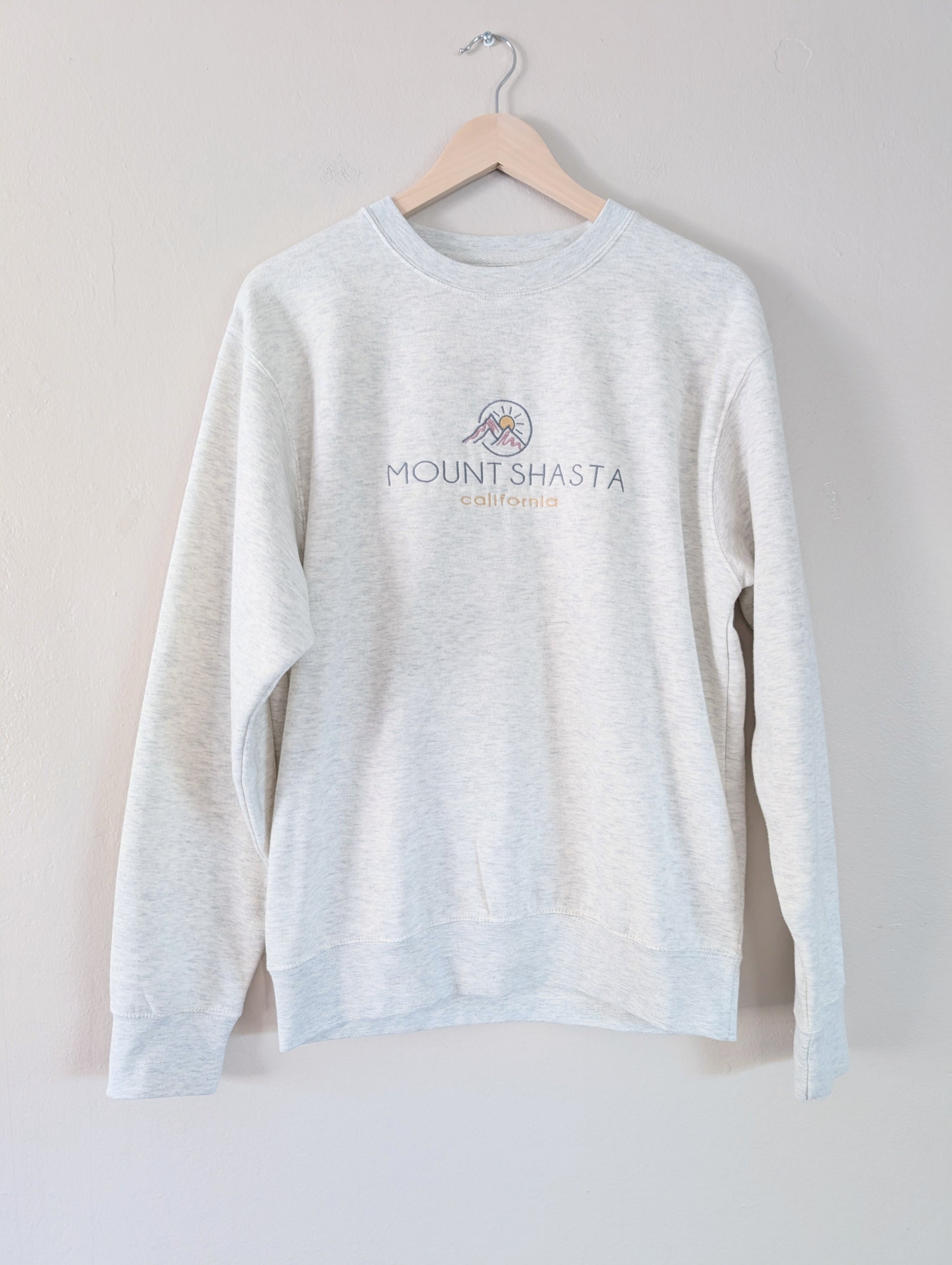 oatmeal mount shasta crewneck sweater
