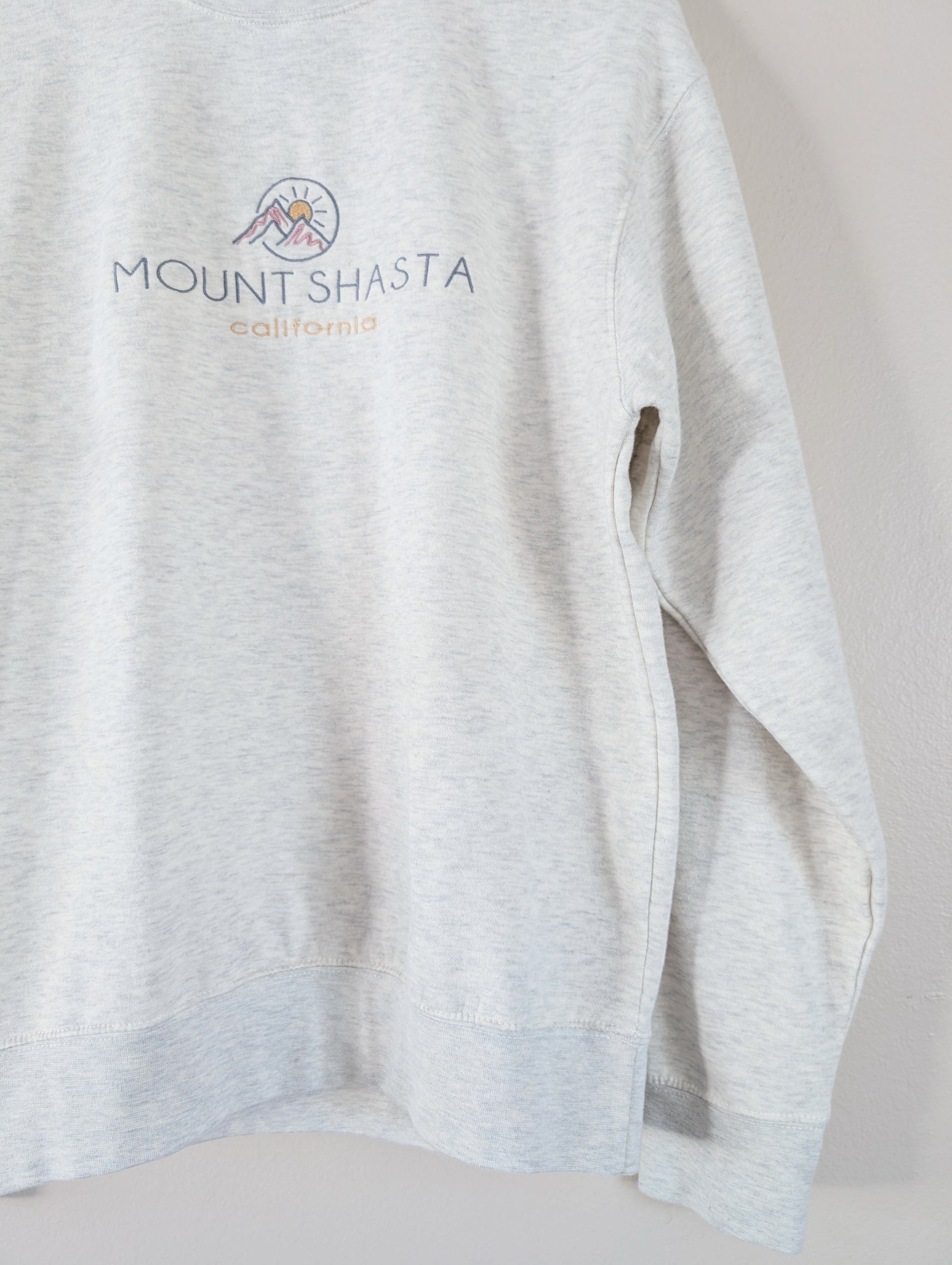 oatmeal mount shasta crewneck sweater
