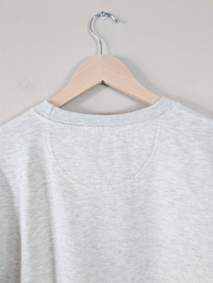Ultra Soft Oatmeal Heather Embroidered Crewneck Sweatshirt (S)