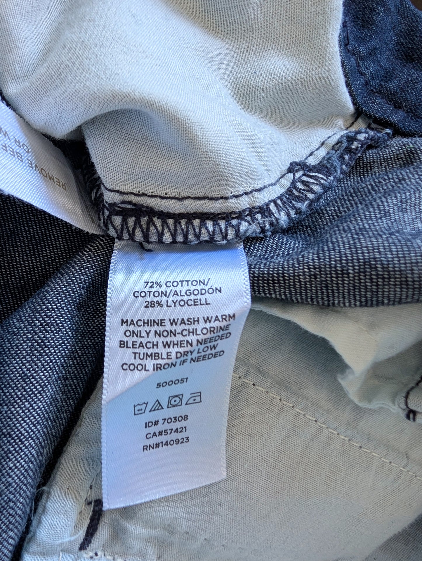 Scallop Hem Dark Chambray Shorts (27)